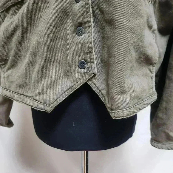 Ultra Pink Large Drab Green Military‎ Inspired Jacket Unisex Corset Back Grunge - Picture 3 of 14